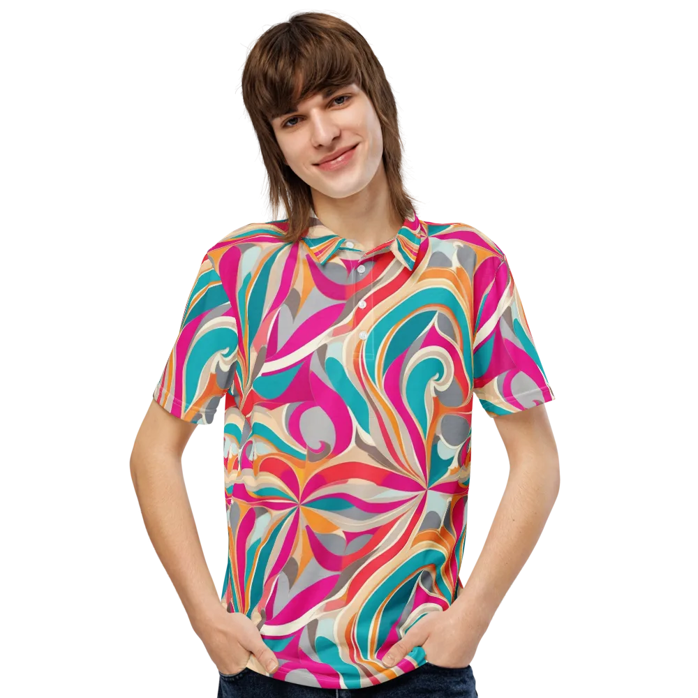 Satin Cyclone on Men's Slim Fit Polo Shirt — Front