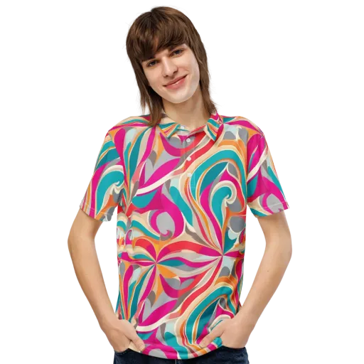 Satin Cyclone on a Men's Slim Fit Polo Shirt