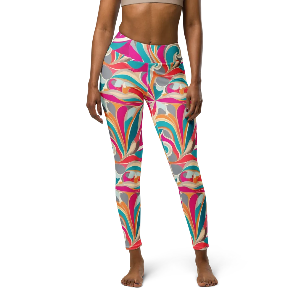 Satin Cyclone on Yoga Leggings — Front