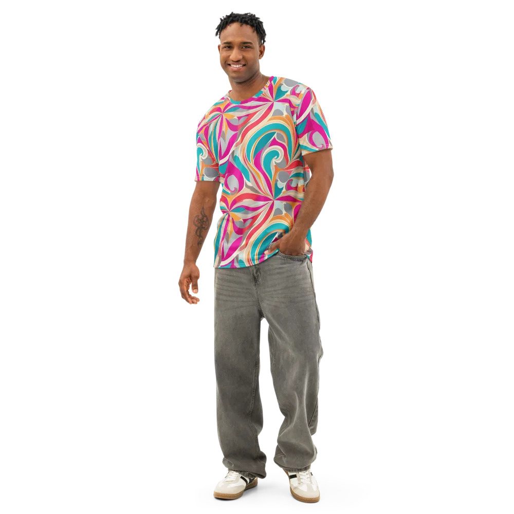 Satin Cyclone on Men's Cotton Crew Neck T-Shirt — Front