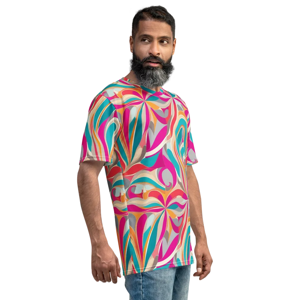 Satin Cyclone on Men's Crew Neck T-Shirt — Right