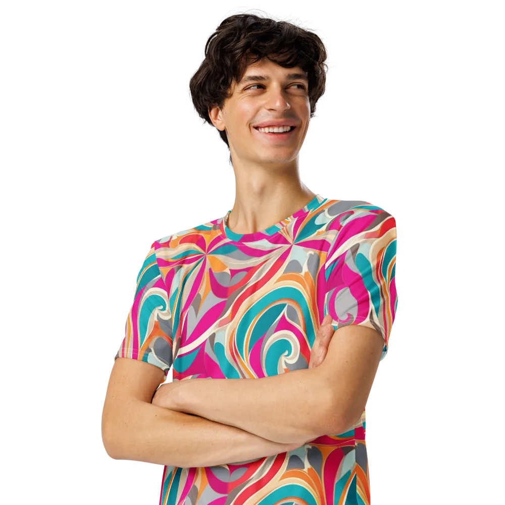 Satin Cyclone on Men's Crew Neck T-Shirt — Left Front