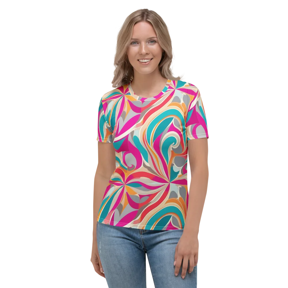 Satin Cyclone on Women's Crew Neck T-Shirt — Front