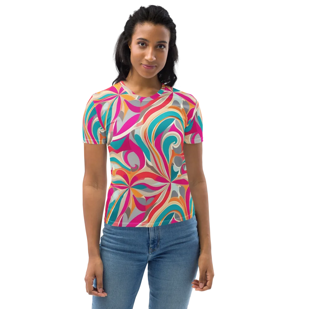 Satin Cyclone on Women's Crew Neck T-Shirt — Front