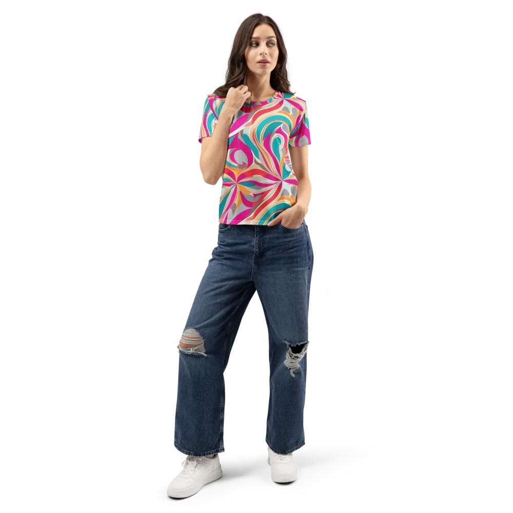 Satin Cyclone on Women's Crew Neck T-Shirt — Front