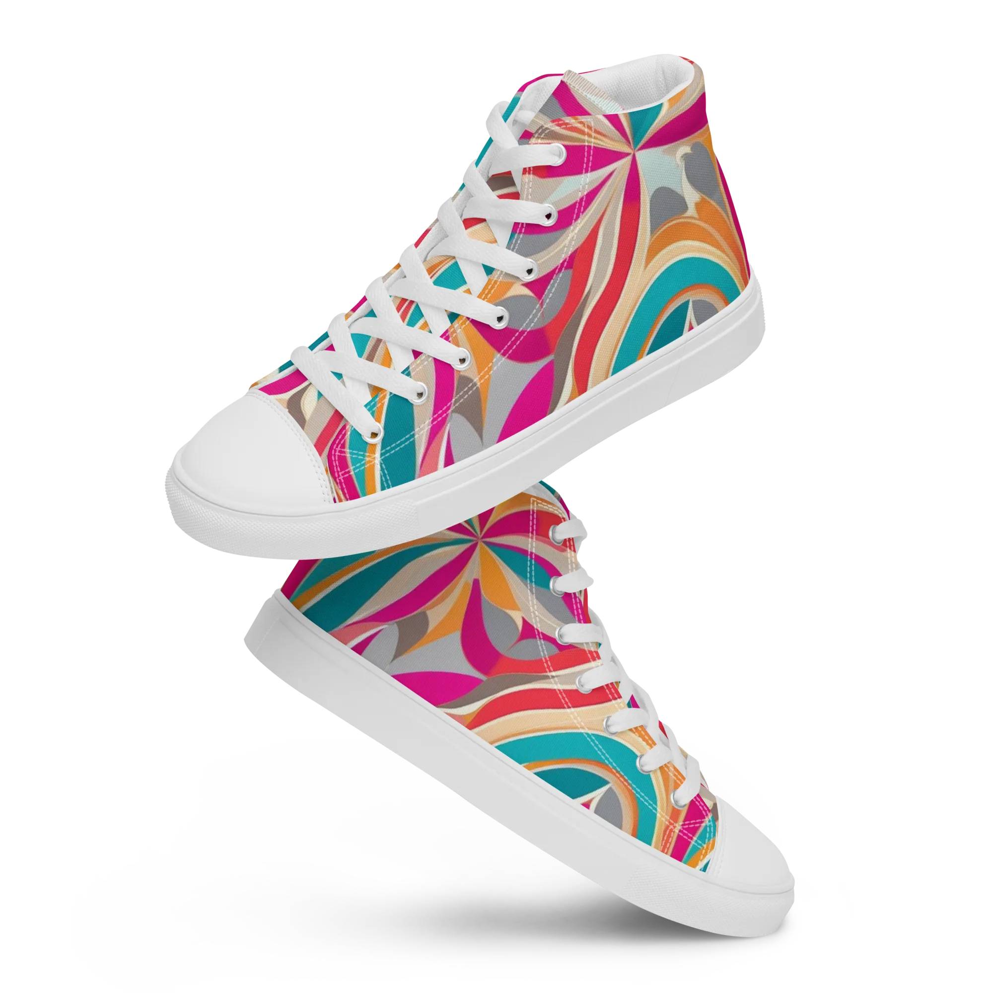Satin Cyclone on Women's High Top Canvas Shoes — Front