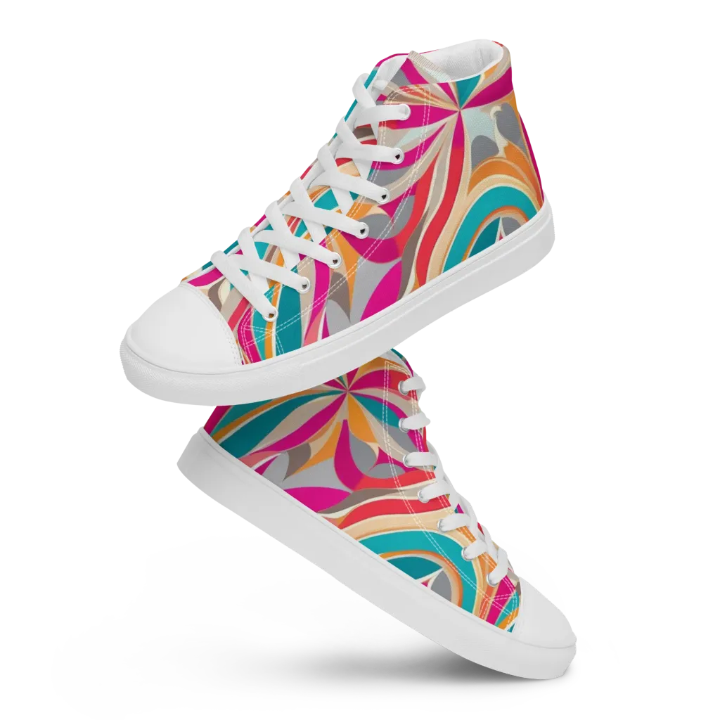 Satin Cyclone on Women's High Top Canvas Shoes — Front