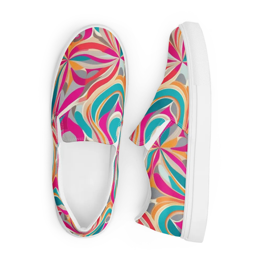 Satin Cyclone on Men's Slip-On Canvas Shoes — Front