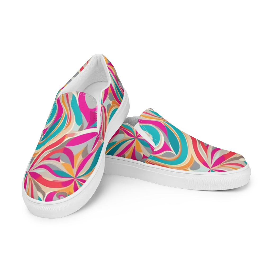 Satin Cyclone on Women's Slip-On Canvas Shoes — Left Front