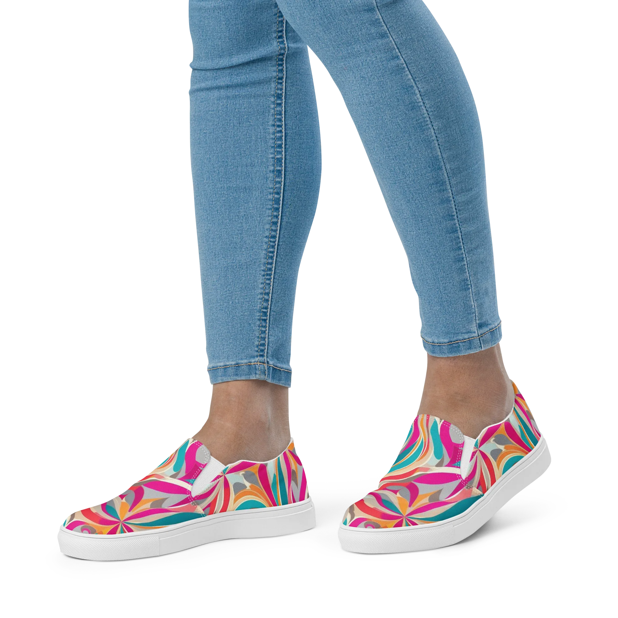 Satin Cyclone on Women's Slip-On Canvas Shoes — Front