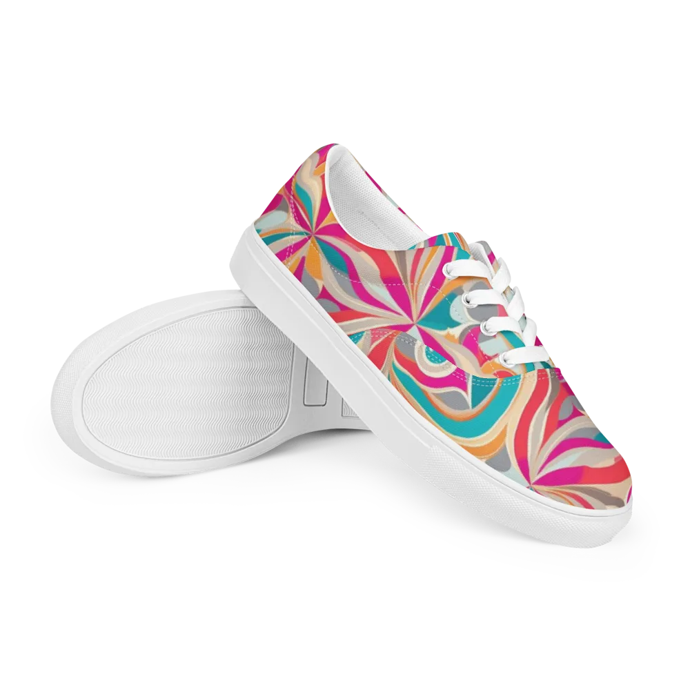 Satin Cyclone on Men's Lace-Up Canvas Shoes — Right Front