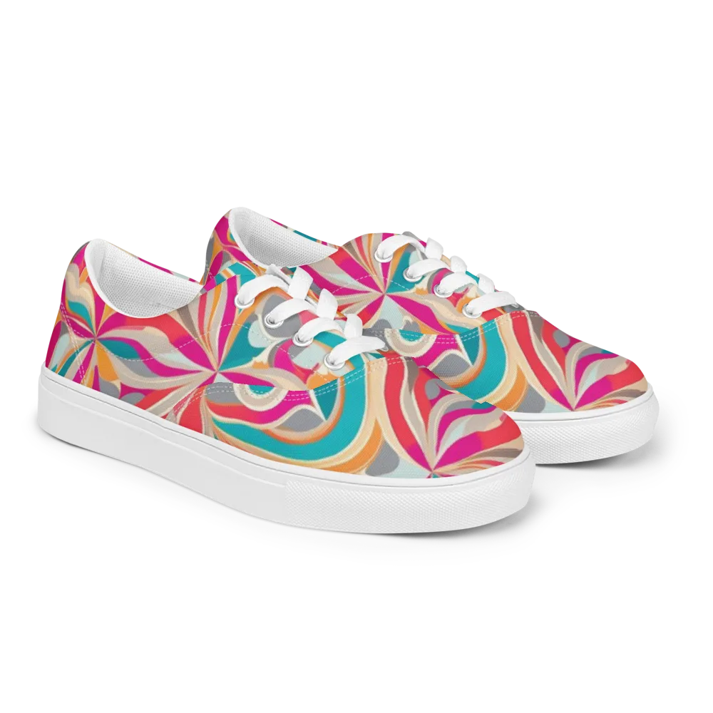 Satin Cyclone on Men's Lace-Up Canvas Shoes — Right Front