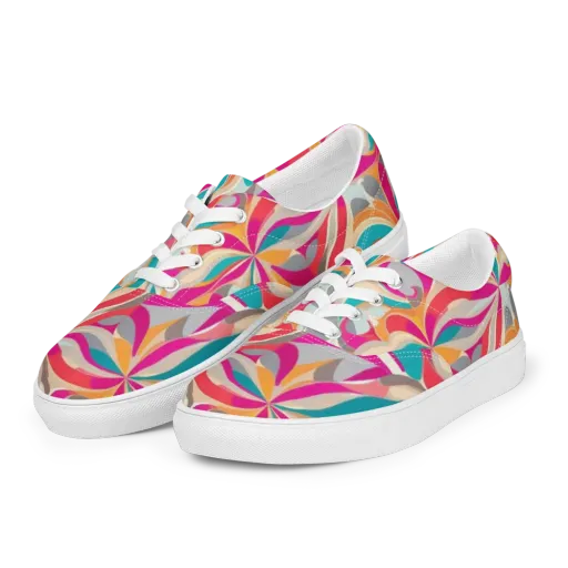 Satin Cyclone on a Men's Lace-Up Canvas Shoes