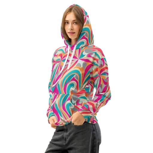 Satin Cyclone on a Cotton Hoodie