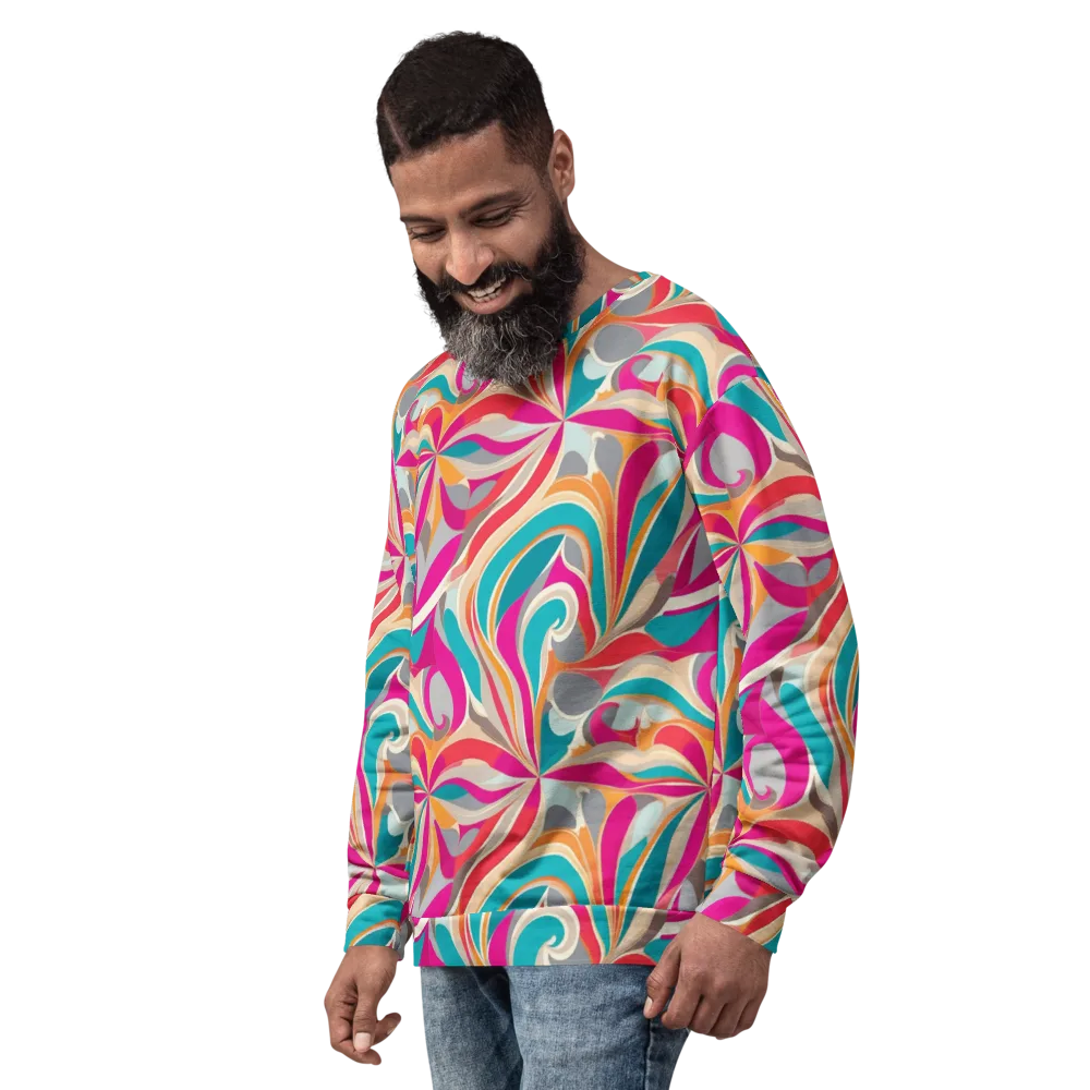 Satin Cyclone on Sweatshirt — Left Front