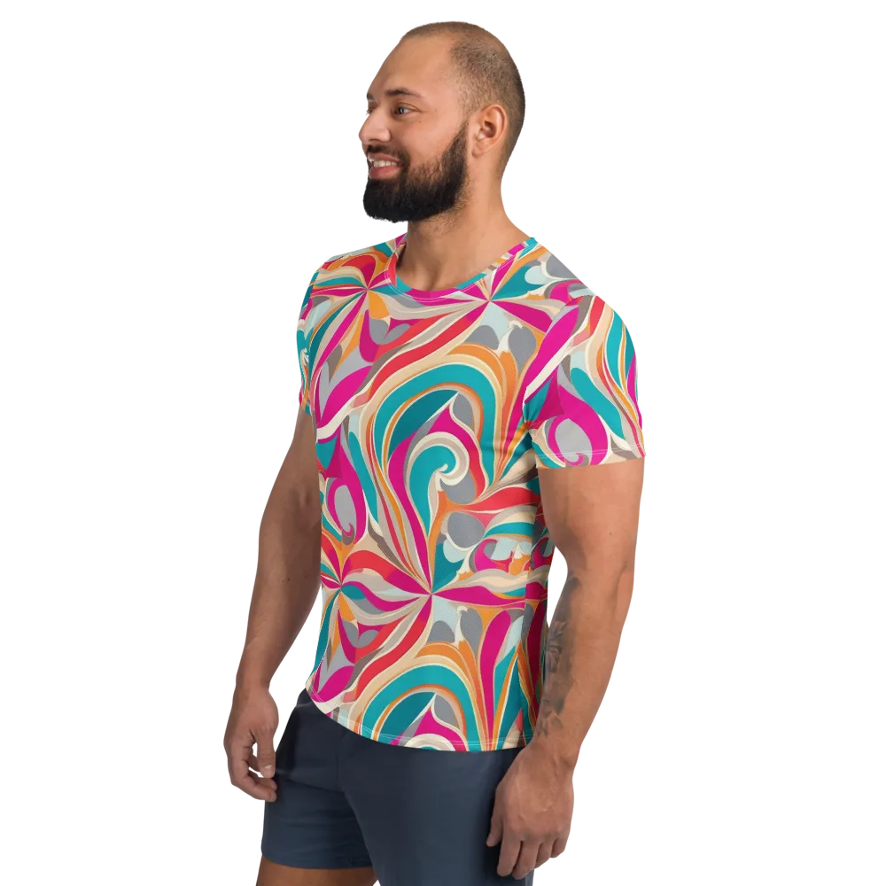 Satin Cyclone on Men's Athletic T-Shirt — Left