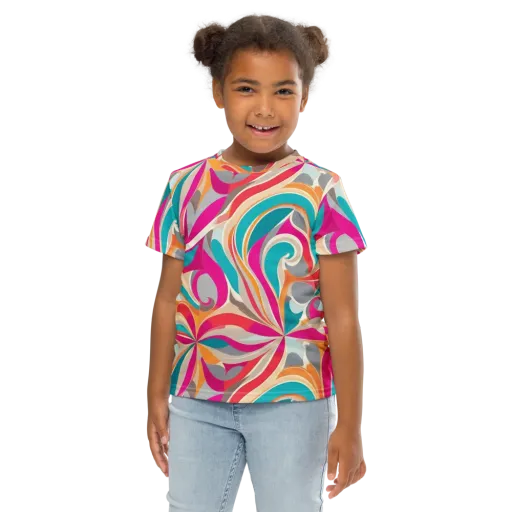 Satin Cyclone on a Kids Crew Neck T-Shirt
