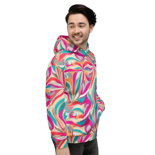 Satin Cyclone on a Hoodie