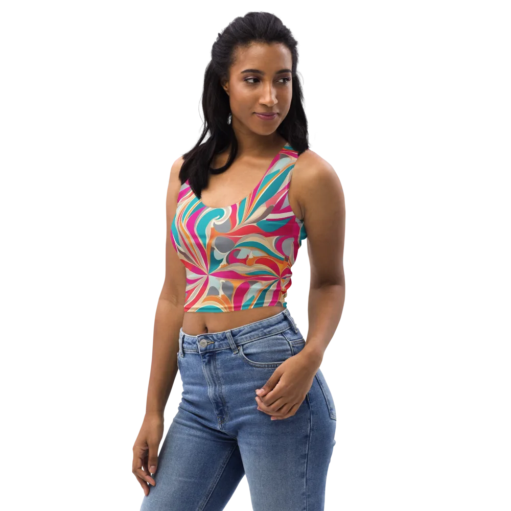 Satin Cyclone on Crop Top — Left Front