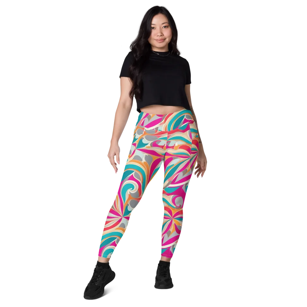 Satin Cyclone on Leggings with Pockets — Front