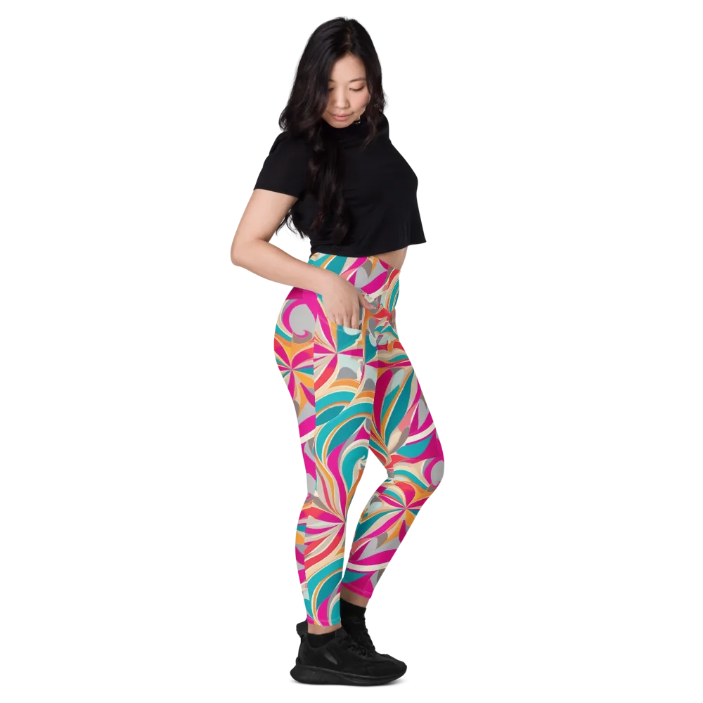 Satin Cyclone on Leggings with Pockets — Right