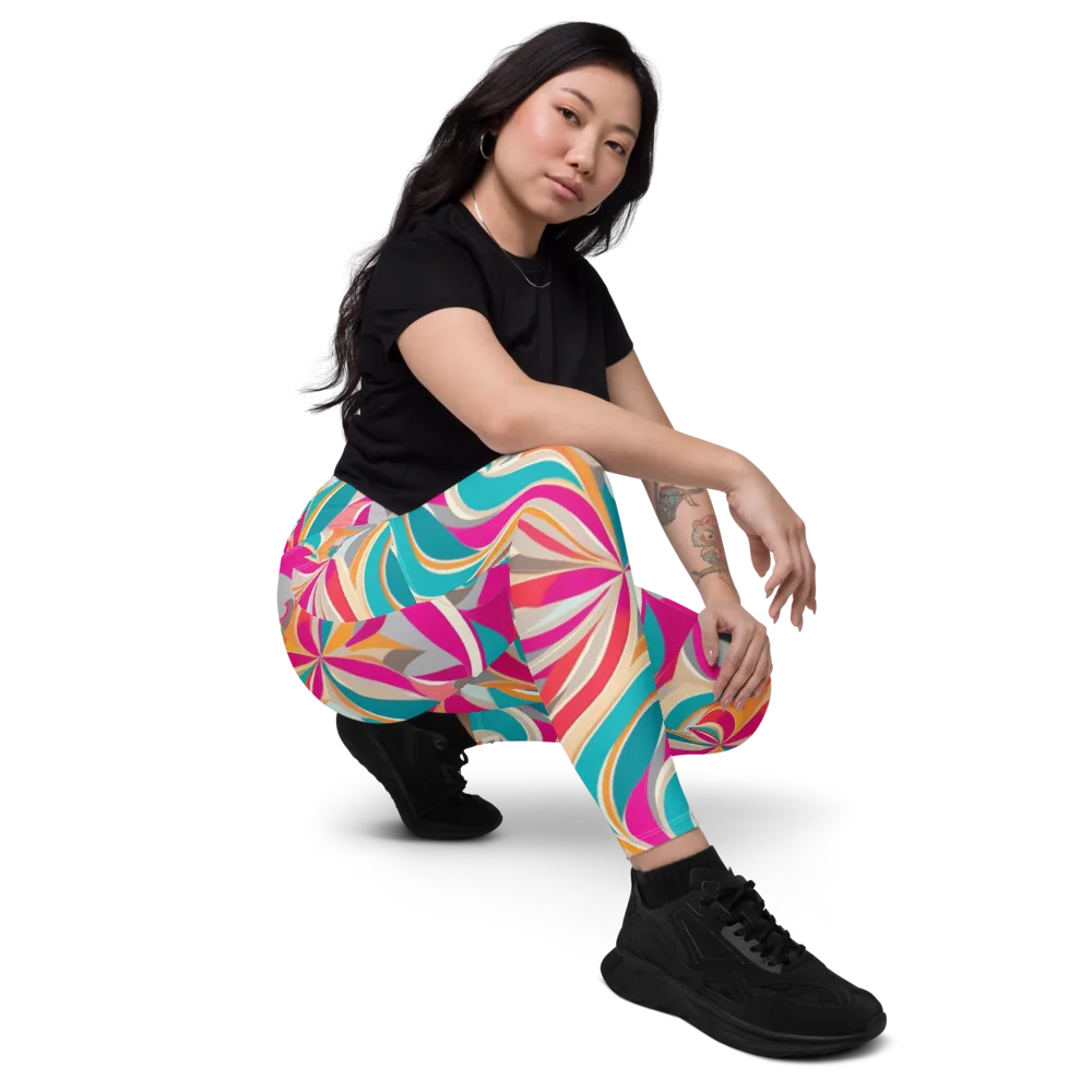Satin Cyclone on Leggings with Pockets — Right Front