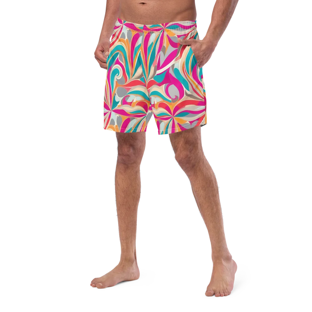 Satin Cyclone on Swim Trunks — Left Front
