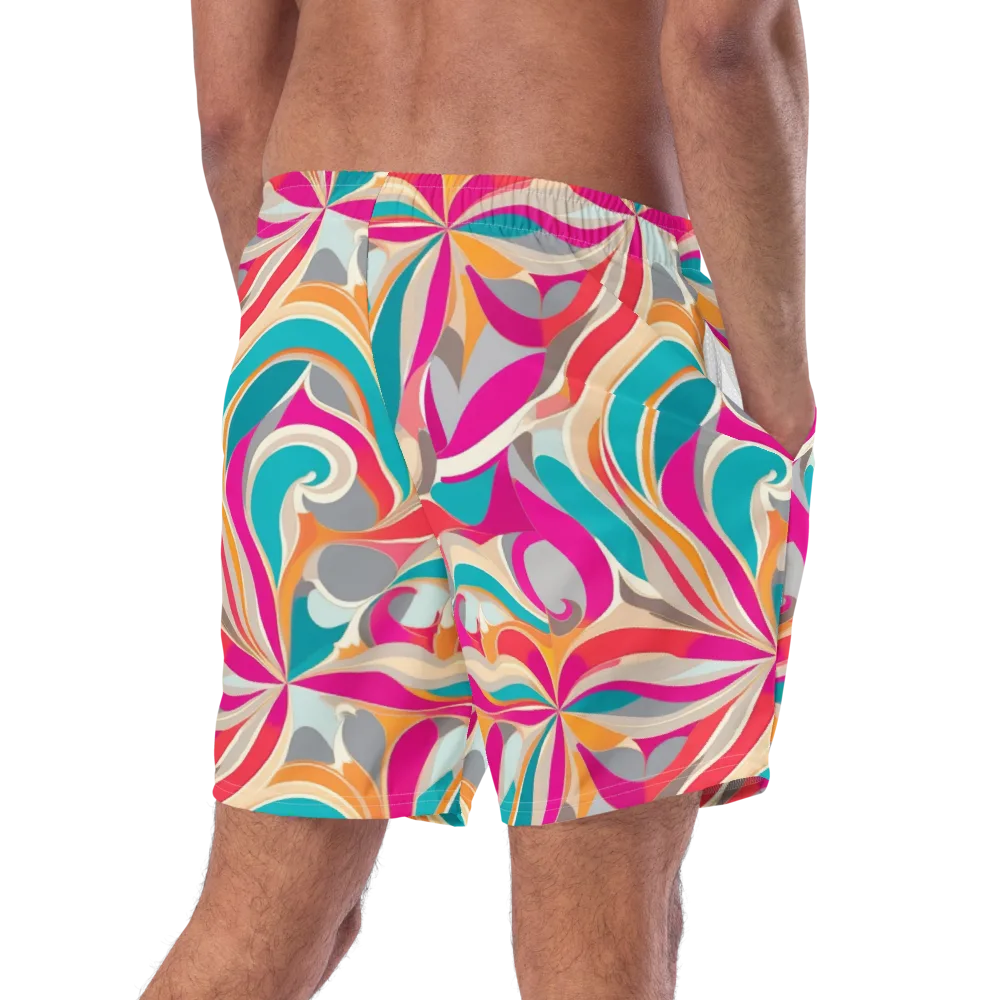 Satin Cyclone on Swim Trunks — Right Back