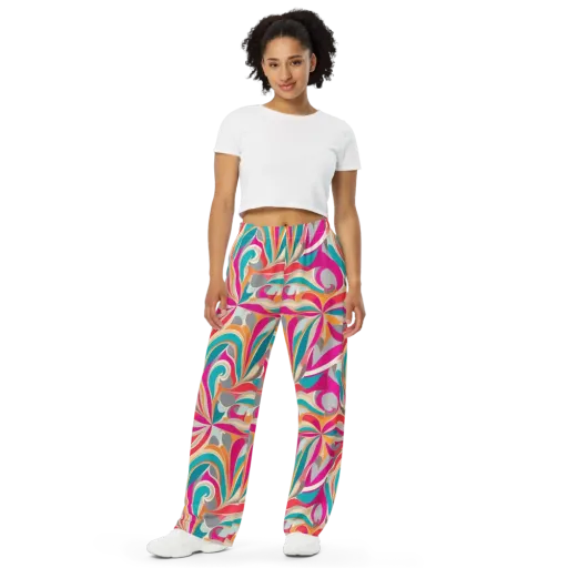 Satin Cyclone on a Wide-Leg Pants