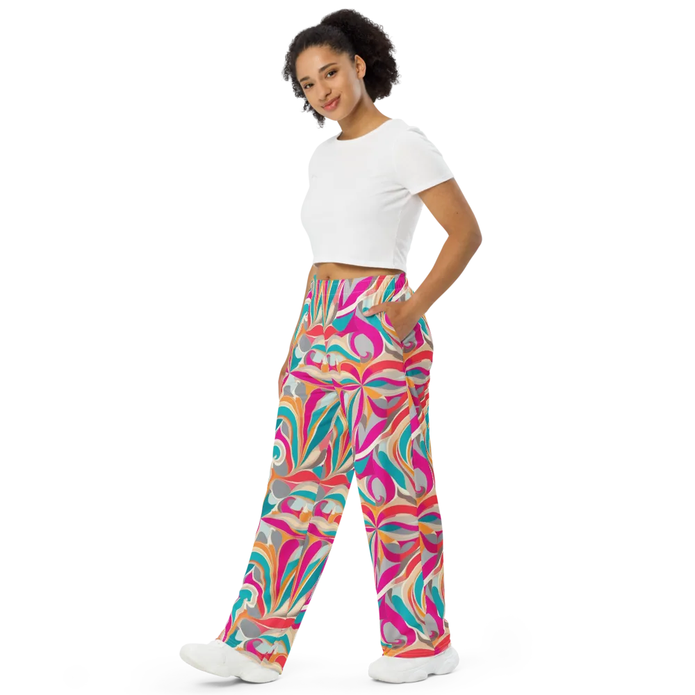 Satin Cyclone on Wide-Leg Pants — Left Front