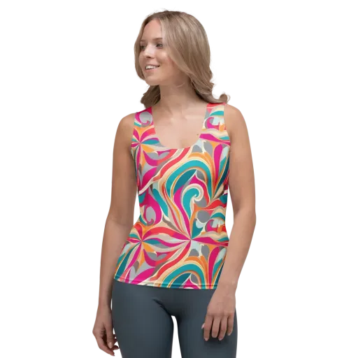 Satin Cyclone on a Women's Tank Top