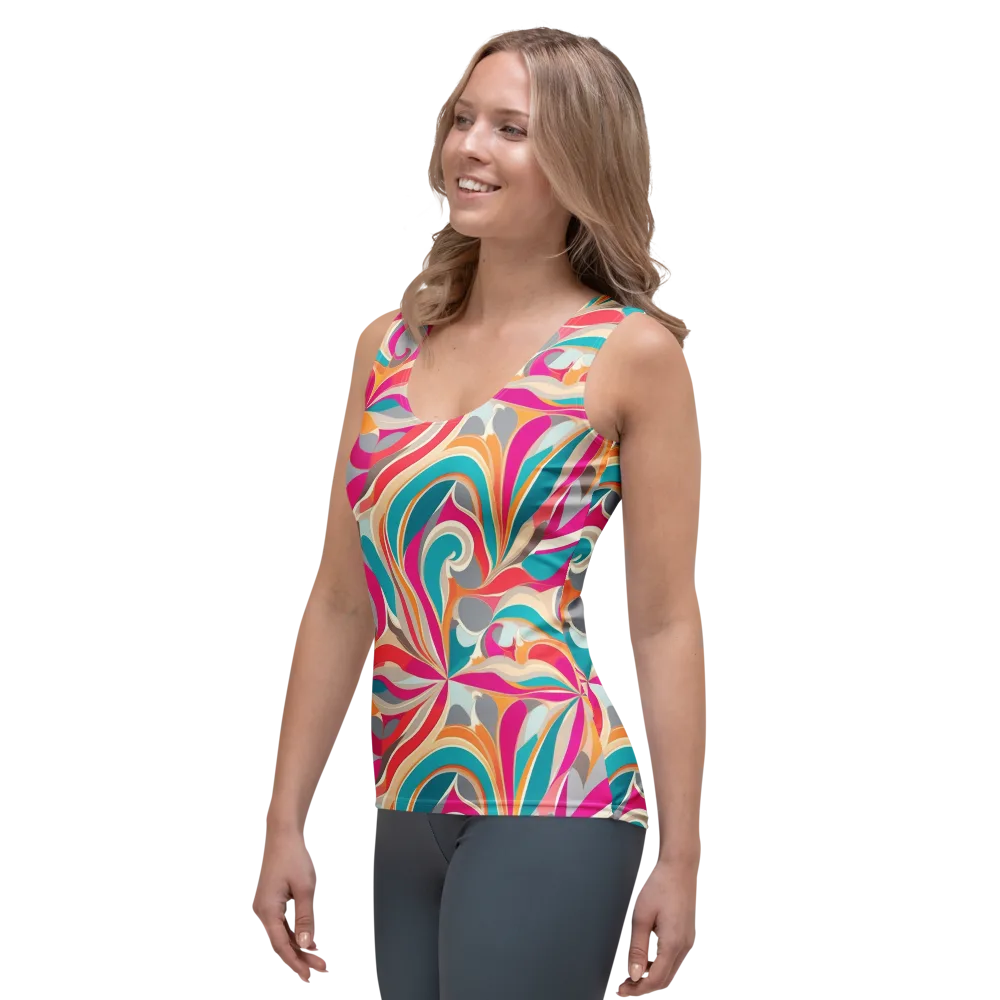 Satin Cyclone on Women's Tank Top — Left Front