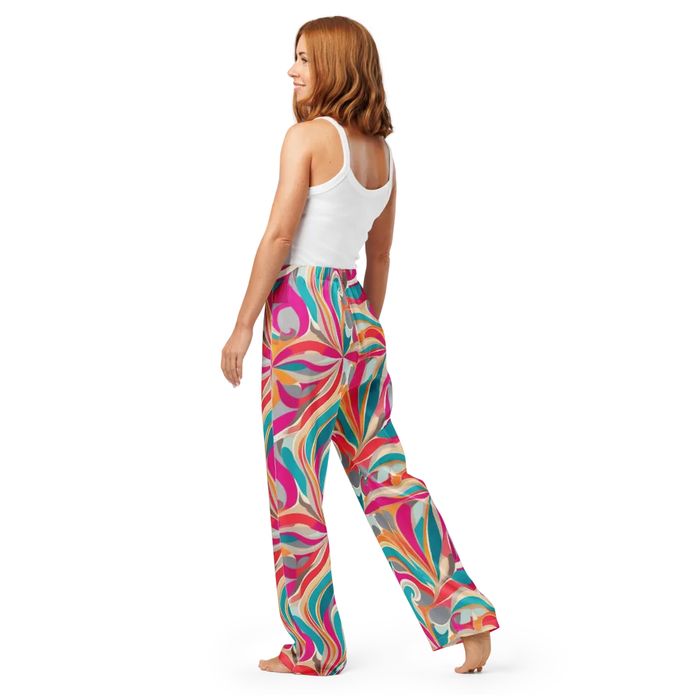 Satin Cyclone on Women's Pajama Pants — Back