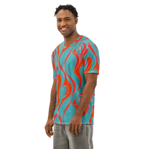 Opal Undertow on a Men's Cotton Crew Neck T-Shirt