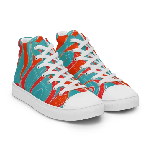Opal Undertow on a Women's High Top Canvas Shoes