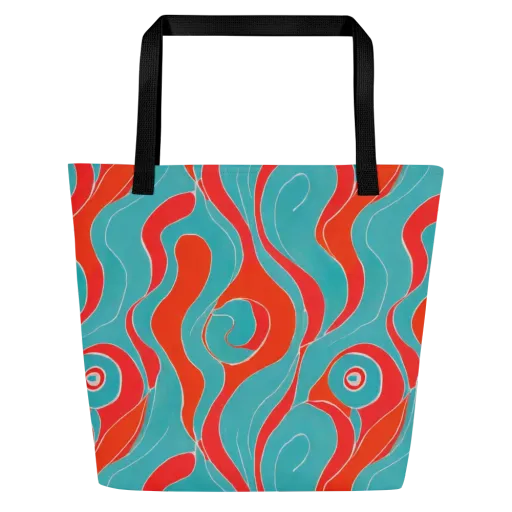 Opal Undertow on a Large Tote Bag W/ Pocket