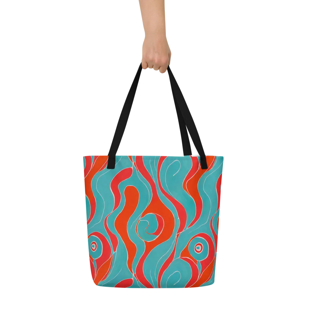 Opal Undertow on Large Tote Bag W/ Pocket — Front