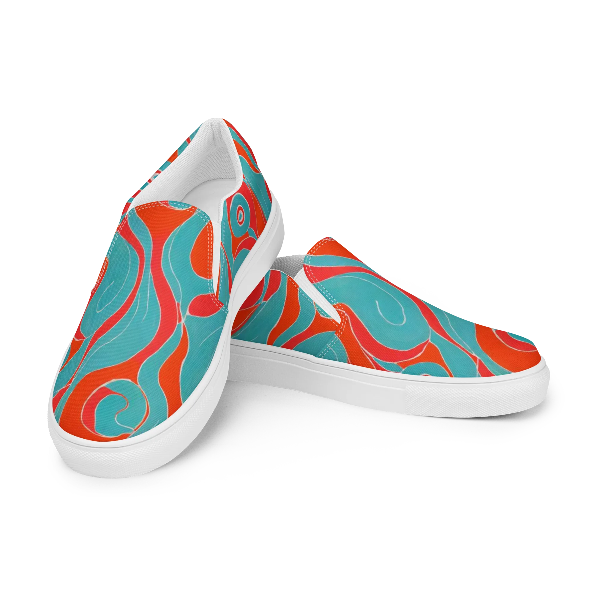 Opal Undertow on Women's Slip-On Canvas Shoes — Left Front