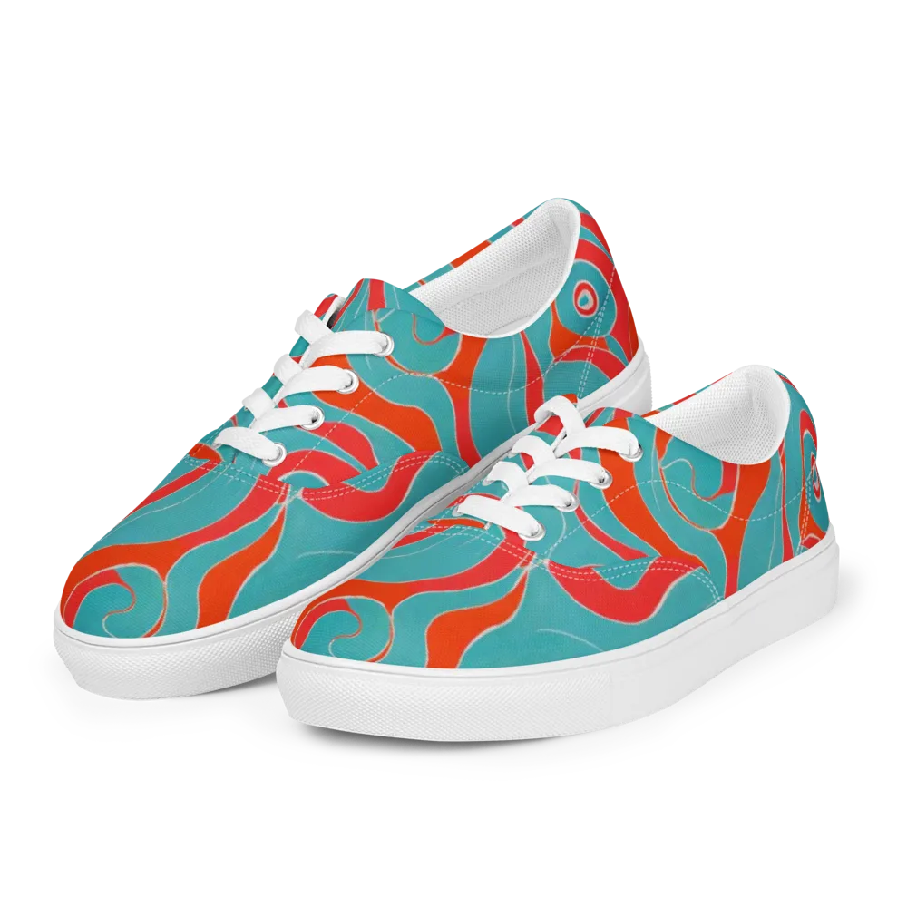 Opal Undertow on Men's Lace-Up Canvas Shoes — Left Front