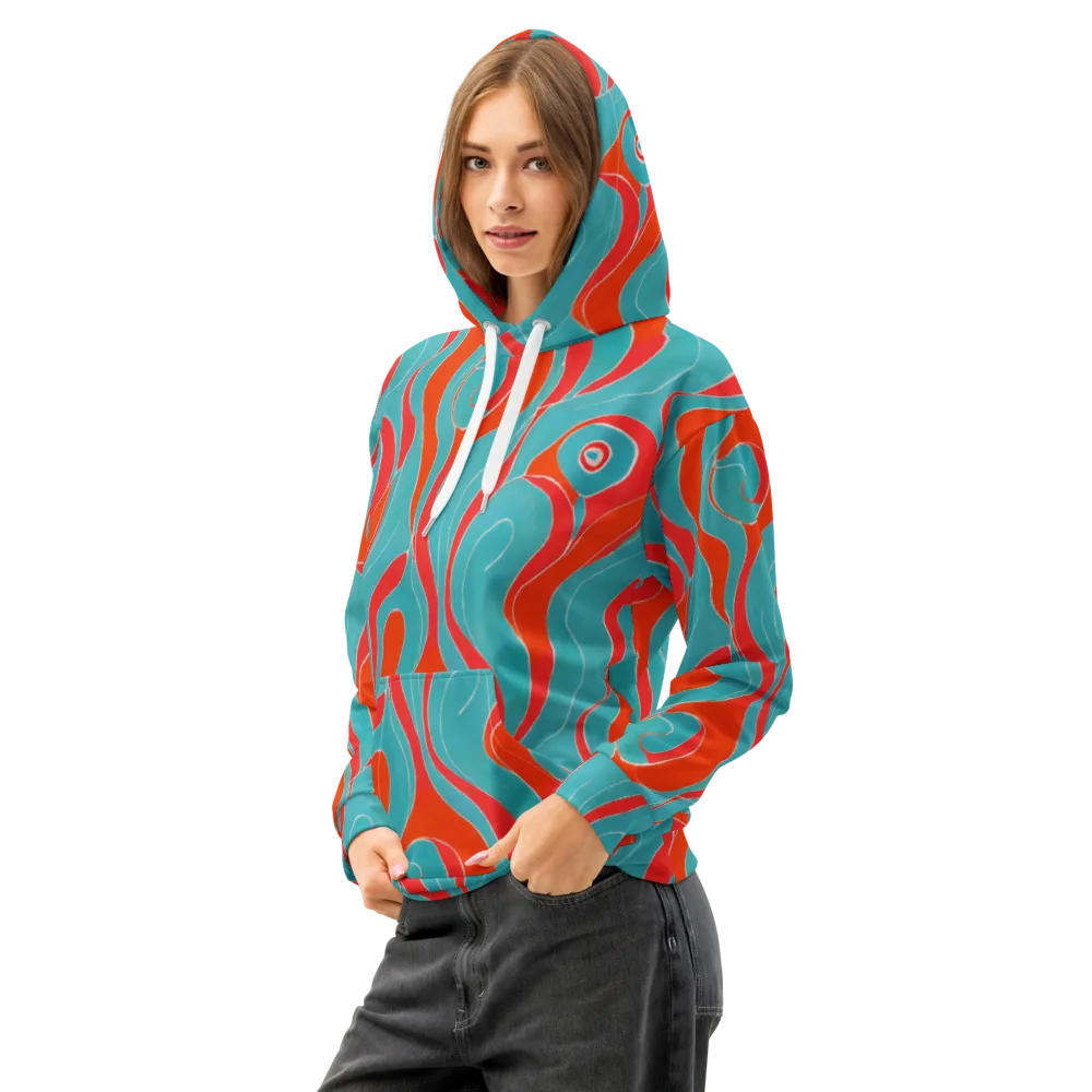 Opal Undertow on Cotton Hoodie — Left Front
