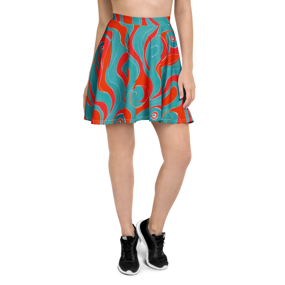 Opal Undertow on Skater Skirt — Front