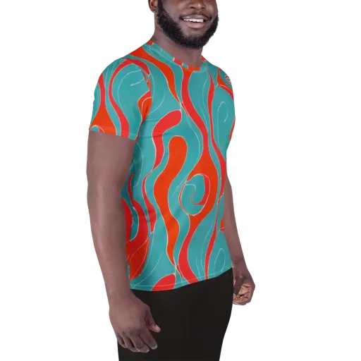 Opal Undertow on a Men's Athletic T-Shirt