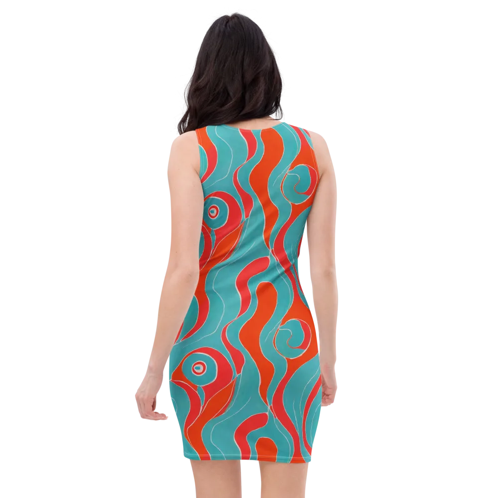 Opal Undertow on Bodycon Dress — Back