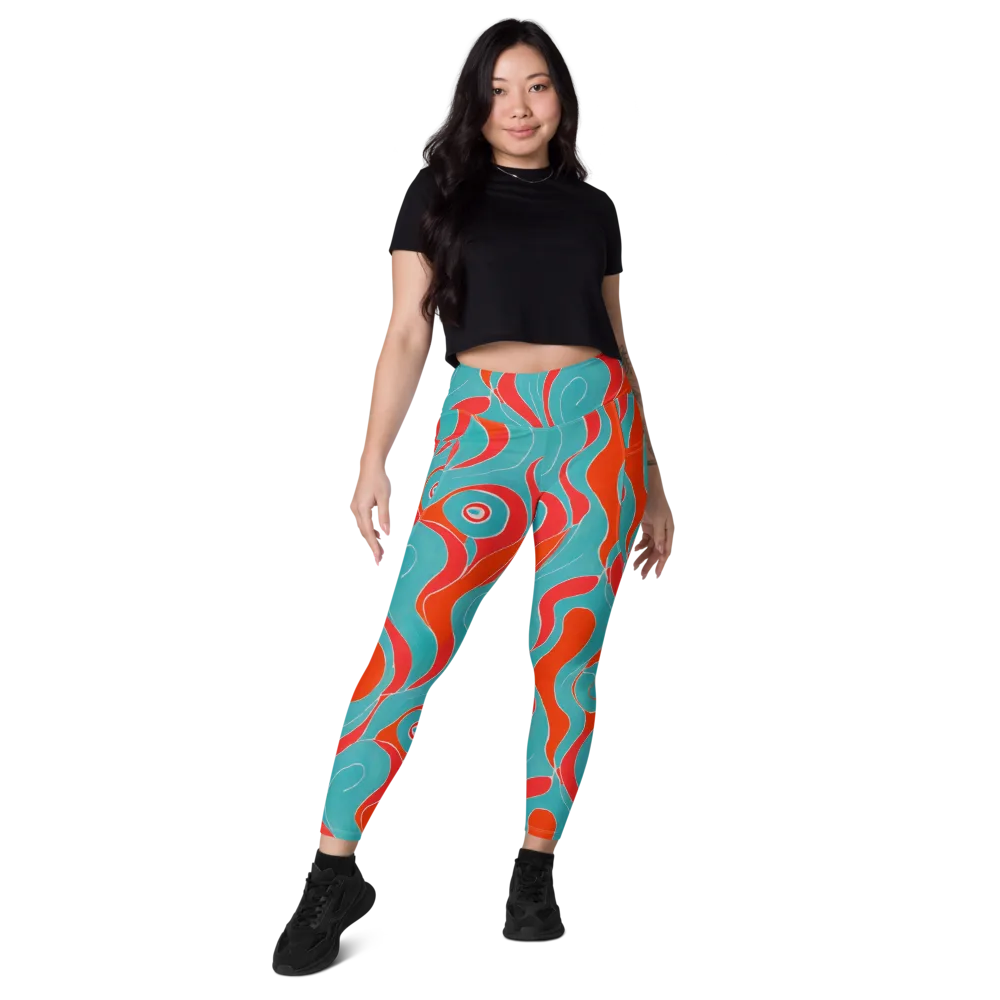 Opal Undertow on Leggings with Pockets — Front