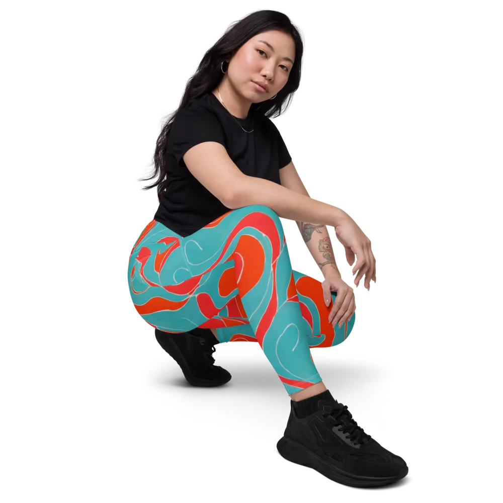 Opal Undertow on Leggings with Pockets — Right Front