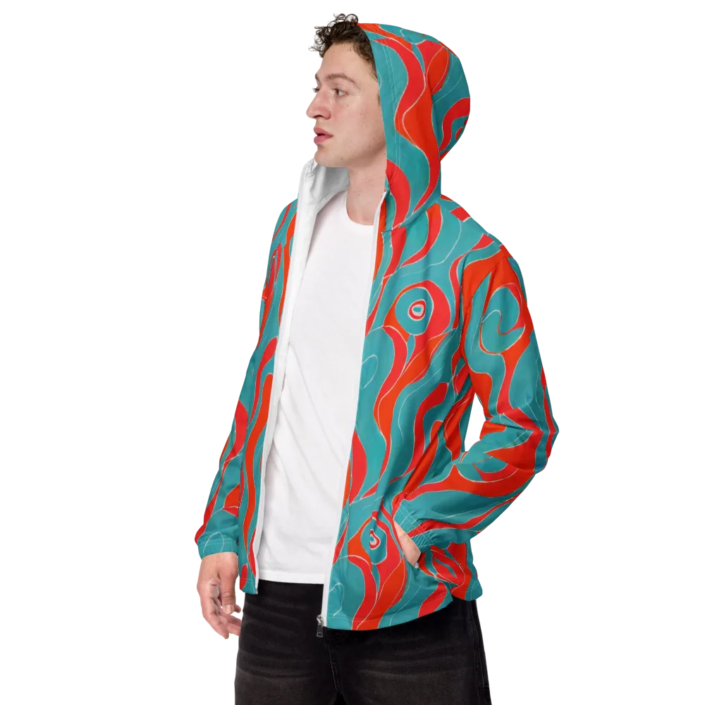 Opal Undertow on Men's Windbreaker — Left Front