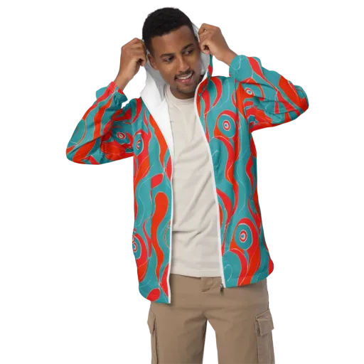 Opal Undertow on a Men's Windbreaker