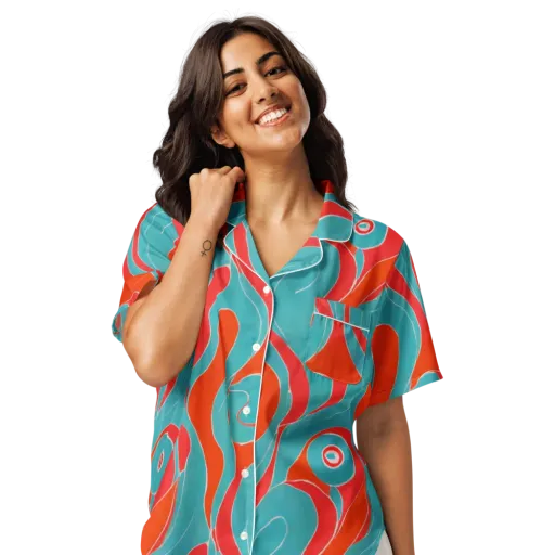 Opal Undertow on a Women's Short Sleeve Pajama Top