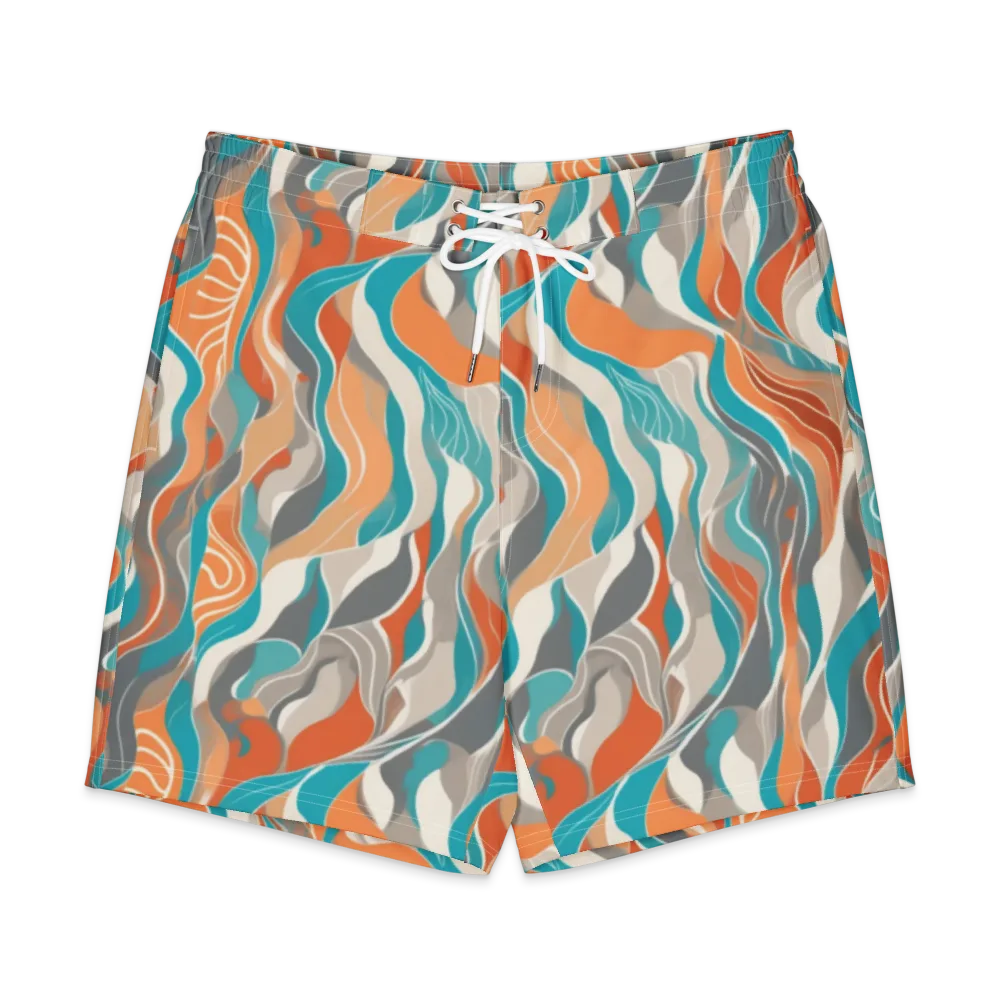 Meltwater Modern on Men's Board Shorts — Front