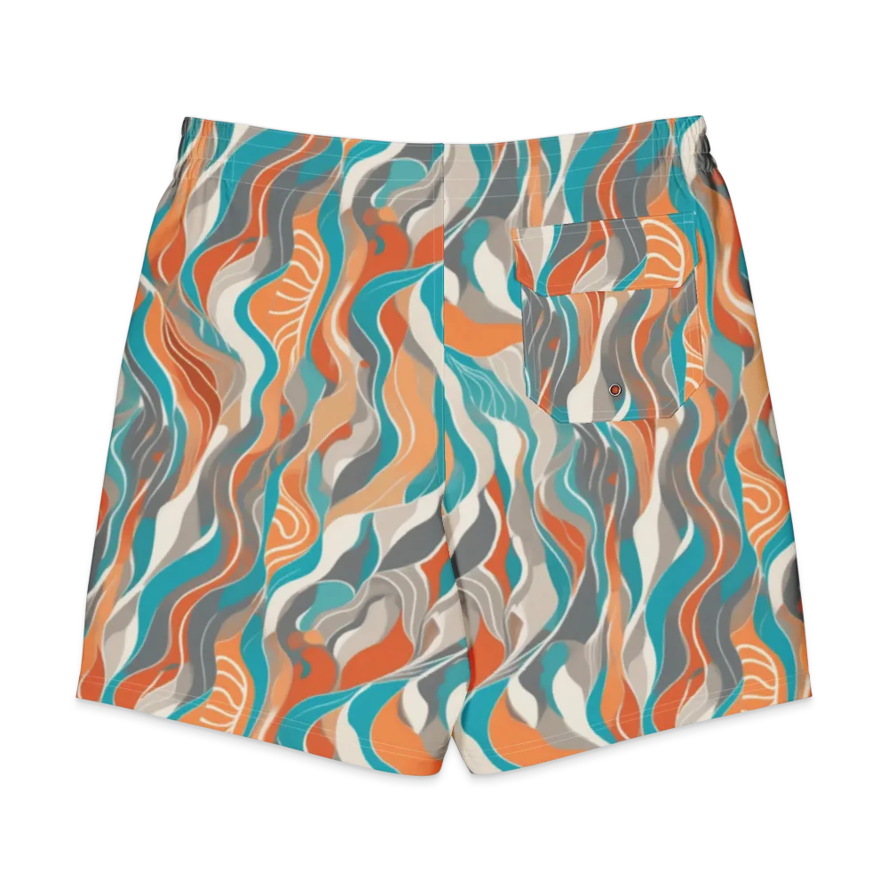 Meltwater Modern on Men's Board Shorts — Back